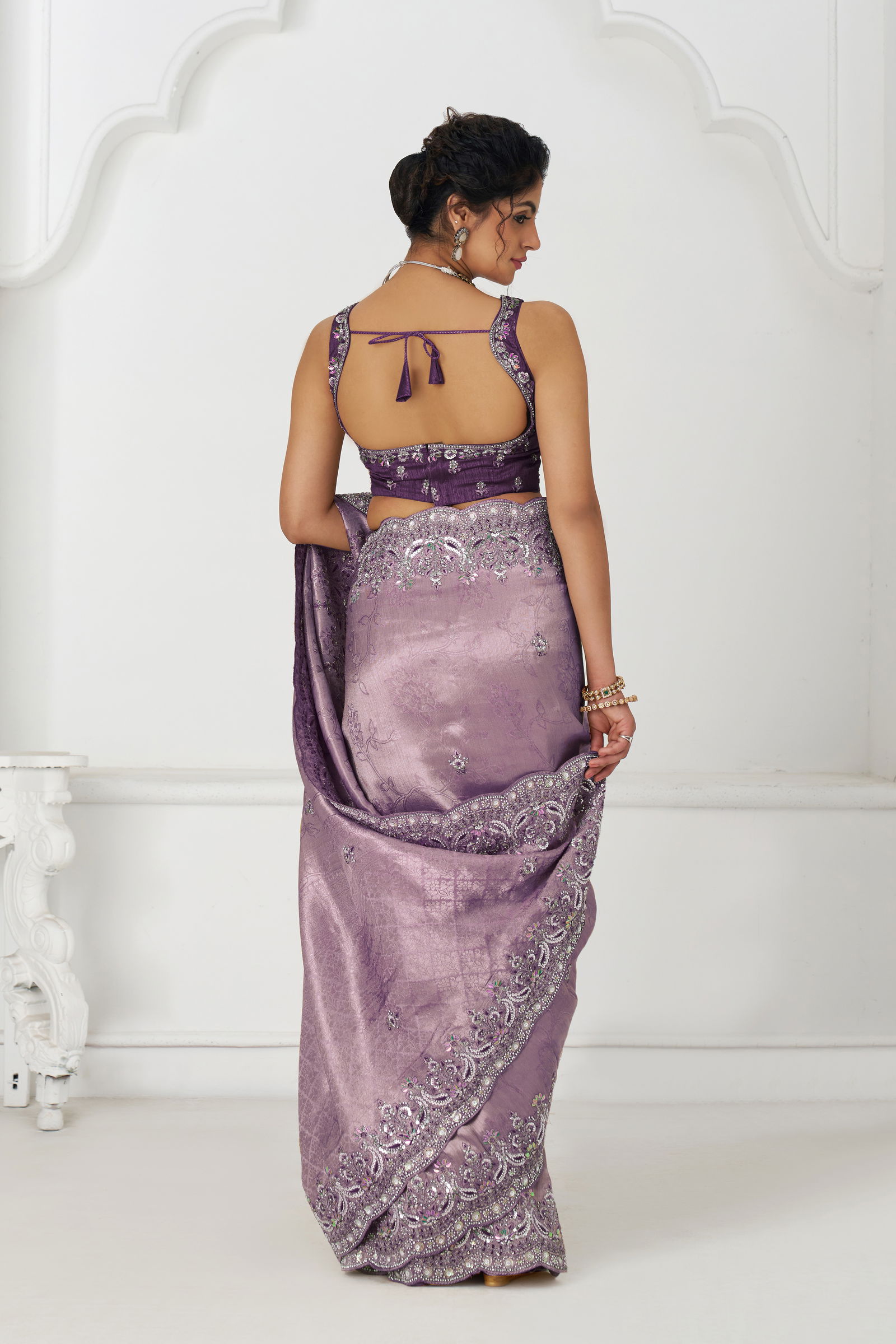 Kf 101 Mauve Latest Blue Pure Dola Viscouse Silk Saree Wholesale Market In Surat With Price